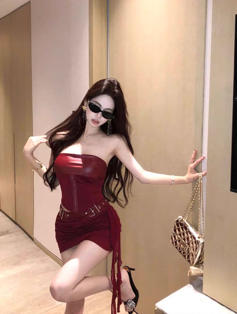 Ruby Venom Two-Piece Set - Top & Skirt