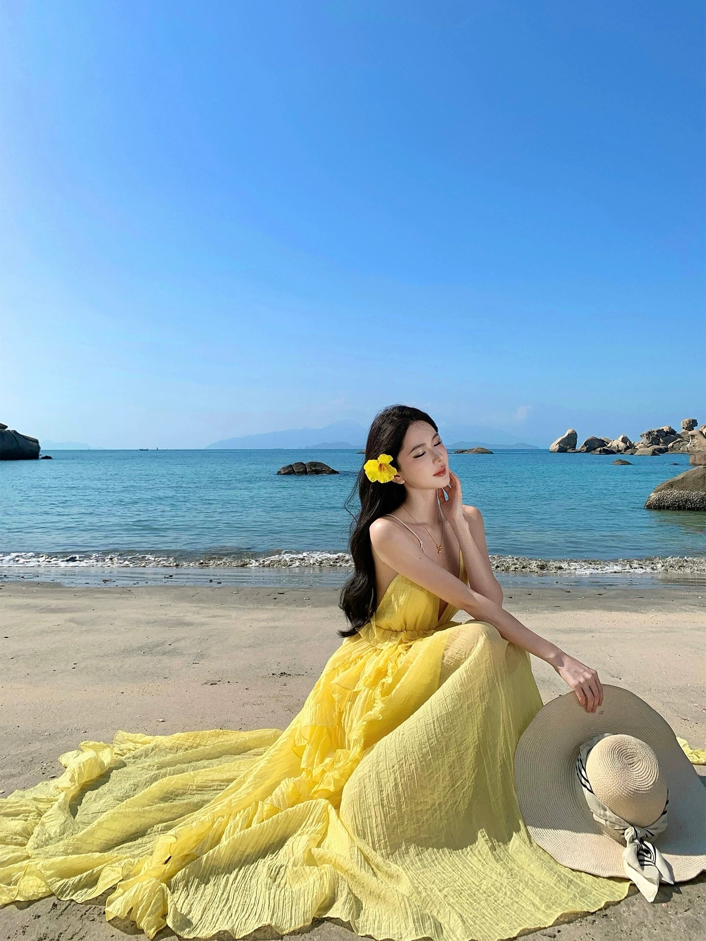 Limoncello Dream Ruffle Maxi Dress