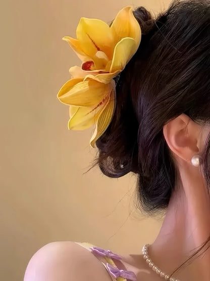 Cymbidium Orchid Floral Hair Clip