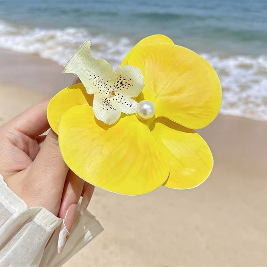 Orchid Flower Hair Clip