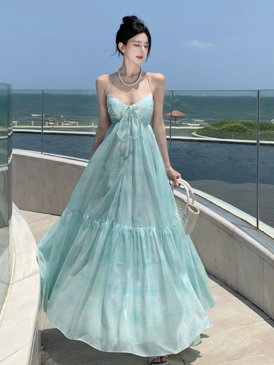 Mint Vibe Plaid Maxi Dress (Estimated Shipping May 2)