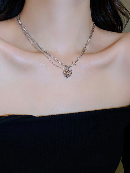 Heartbeat Necklace - Pink