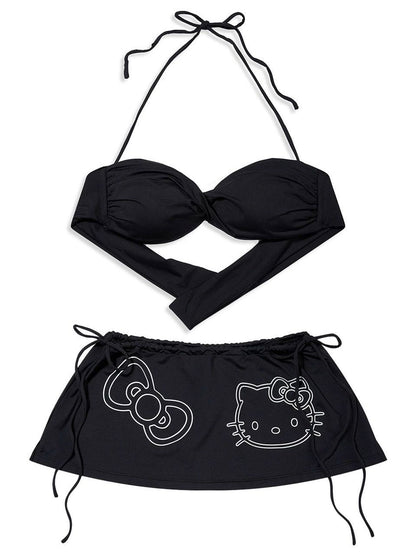 Coastal Pop Kitty Three-Piece Bikini Set