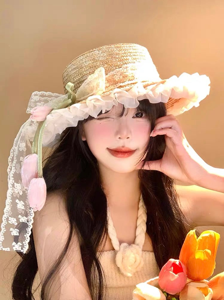 Tulip Lace Straw Hat