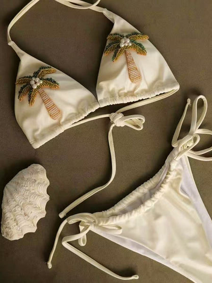 Palm Paradise Triangle Bikini Set