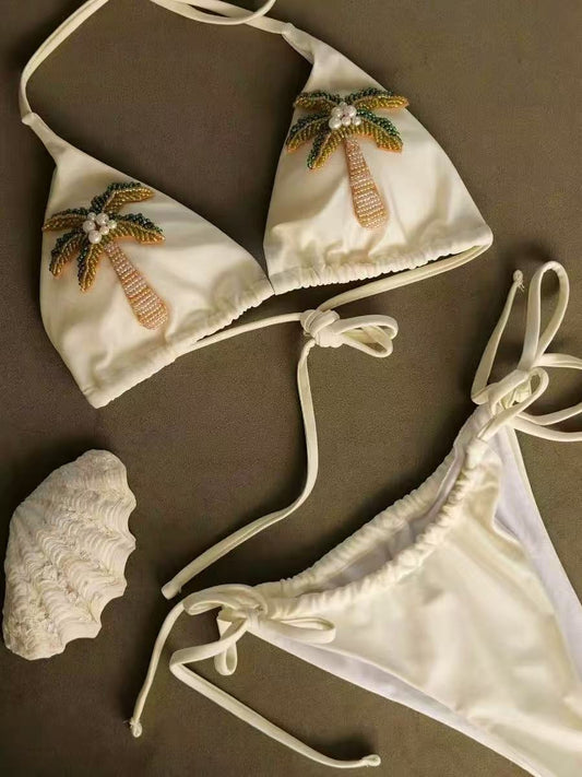 Palm Paradise Triangle Bikini Set