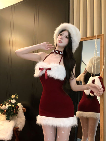 🎄Fluffy Bunny Mini Dress 🎄
