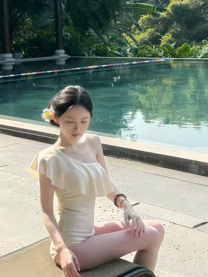 Elena Pearl White One-Piece Swimsuit