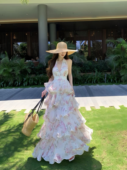 Rosé Garden Maxi Dress