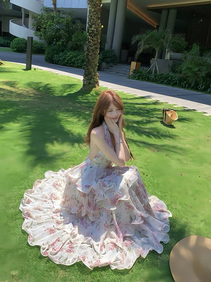 Rosé Garden Maxi Dress