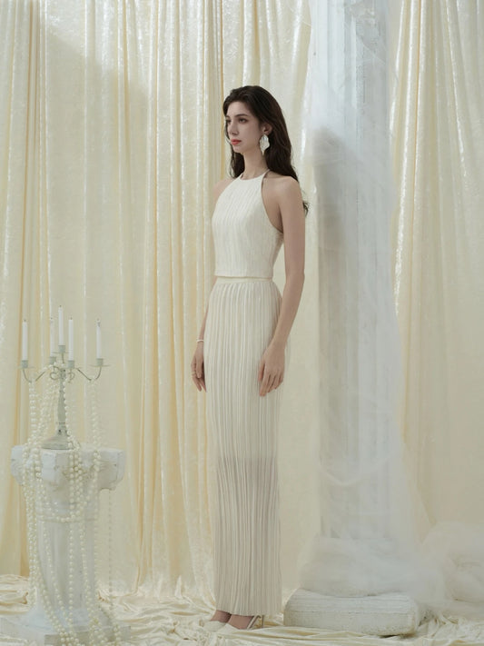 Crow Crew Ruched Top and Maxi Skirt Set - PREORDER