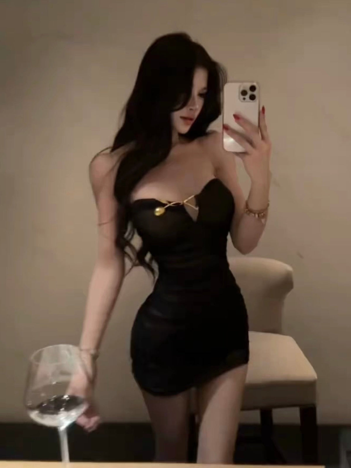 Aurelia Black Mesh Ruched Mini Dress