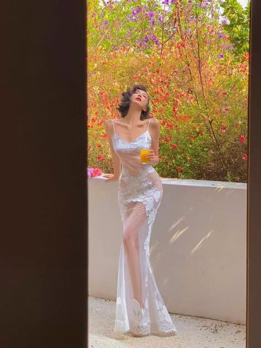 Muse de Lace Bikini Set with Maxi Dress