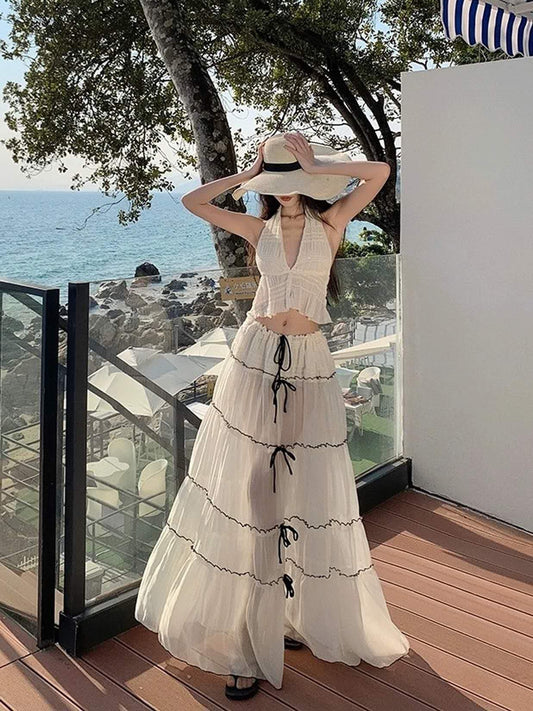 Aphrodite Vacation Set - Top and Maxi Skirt