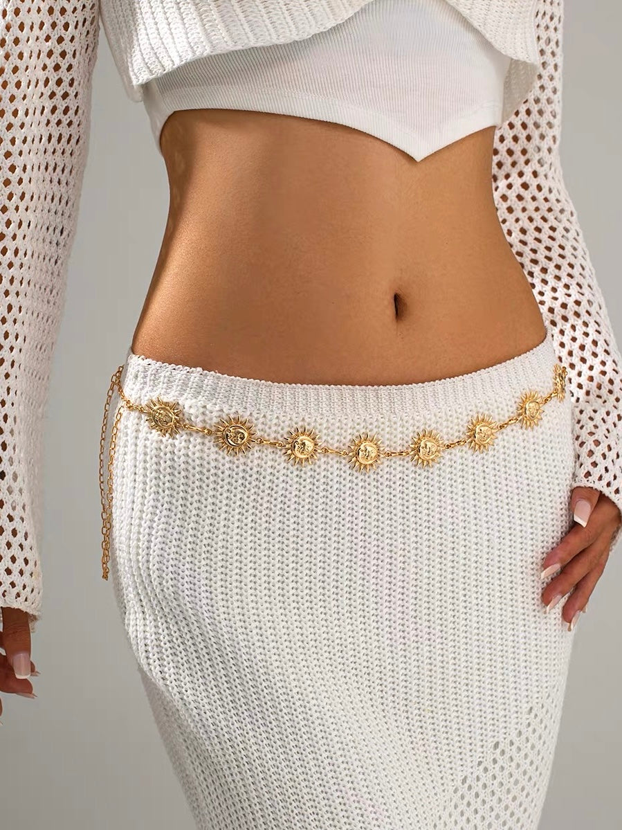 Sun Motif Waist Chain