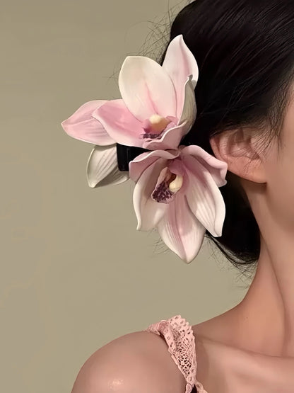 Cymbidium Orchid Floral Hair Clip
