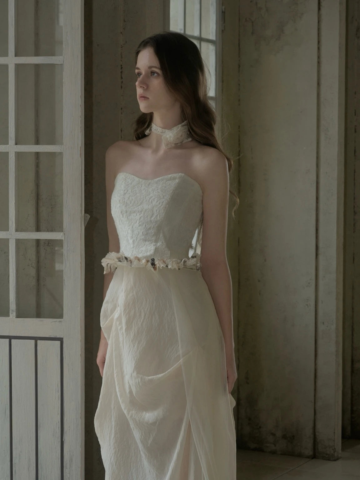 Crow Crew White Mist Corset Maxi Dress - PREORDER