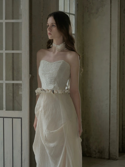 Crow Crew White Mist Corset Maxi Dress - PREORDER