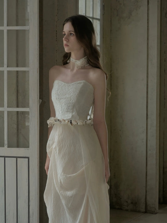 Crow Crew White Mist Corset Maxi Dress - PREORDER