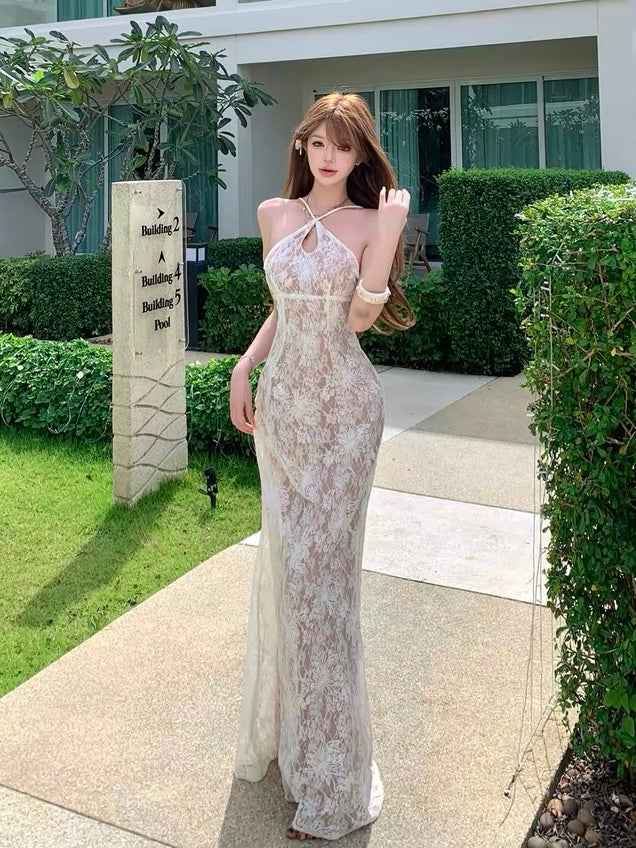 Pearl Mirage Lace Maxi Dress
