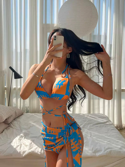 Layla Three-Piece Bikini Set