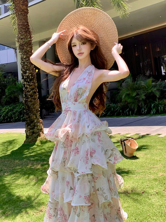 Rosé Garden Maxi Dress