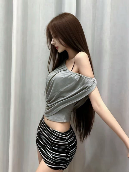 Sloane Drape Top & Mini Skirt Set