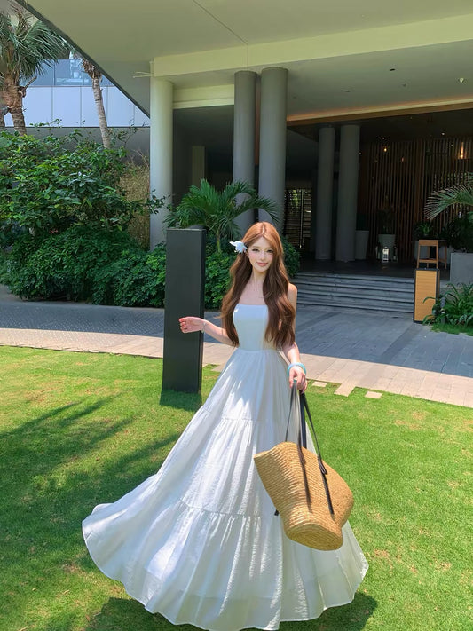 Lace Backless Maxi Dress