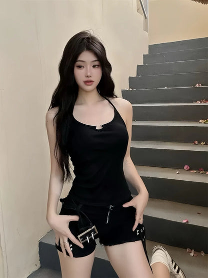 Butterfly Chain Padded Halter Top