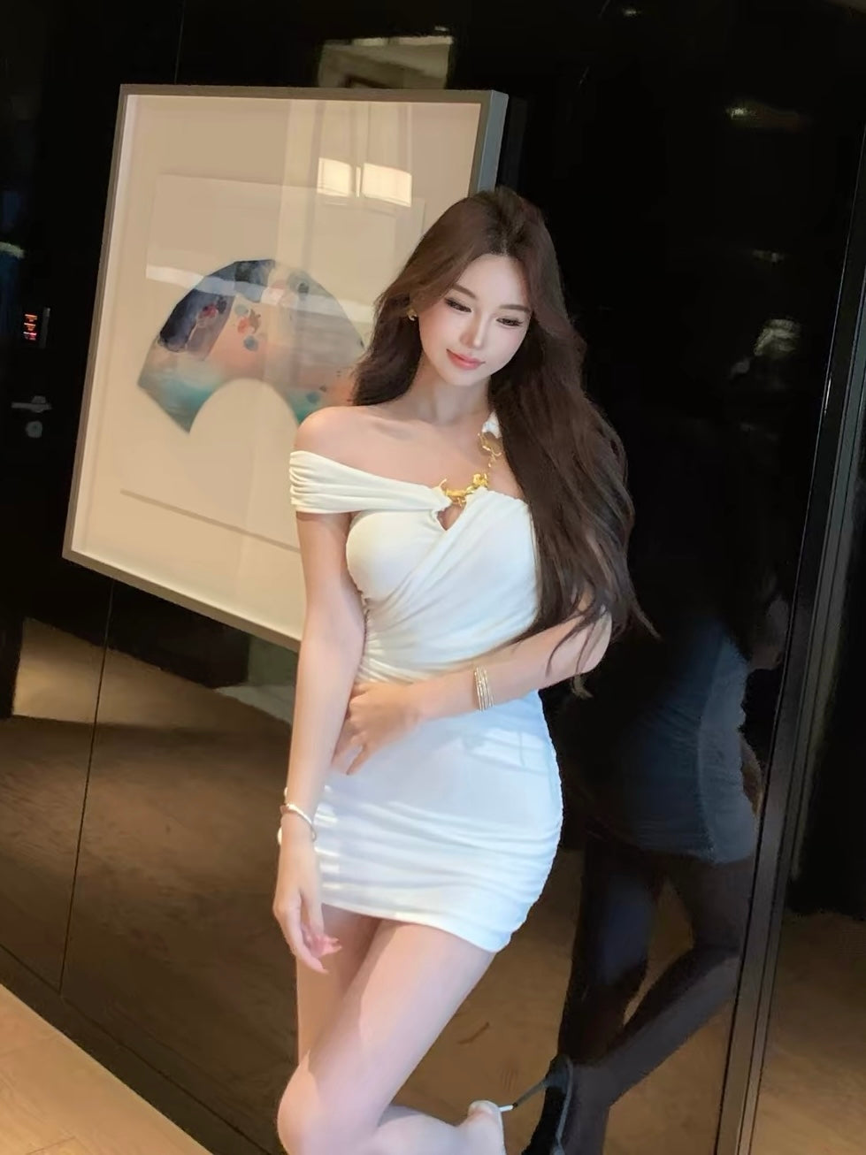 Vienne Asymmetric Mini Dress