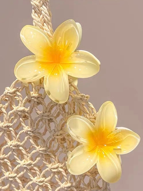 Island Plumeria Hair Clip Set of 3