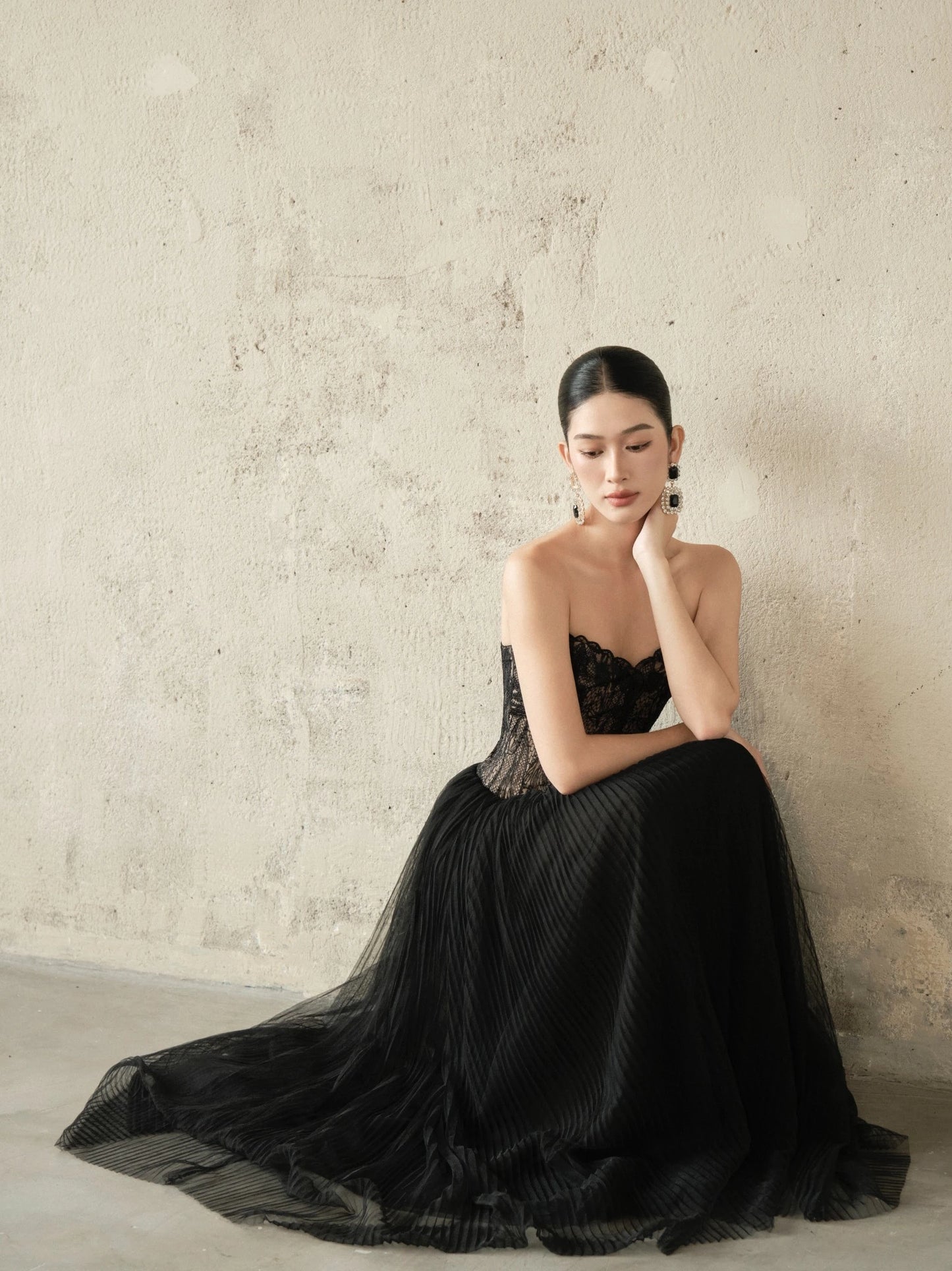 Deliciae Carly Lace Corset Maxi Dress