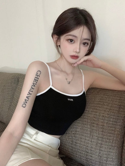 Black Camisole With Built-In Padding