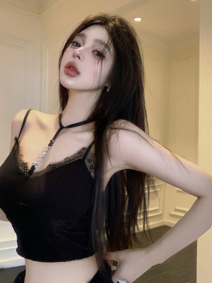 Cruella Diamanté Cami and Long Sleeve Top