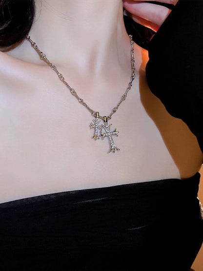 Diamanté Cross Necklace