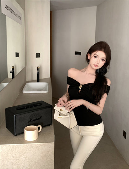 Freya Off-Shoulder Top - Black