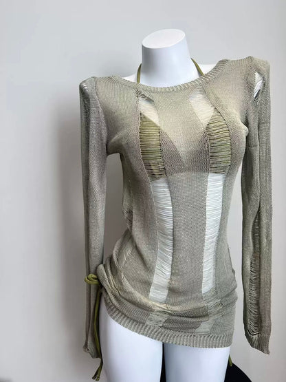 Eucalyptus Dream Bikini Set With Knit Cover