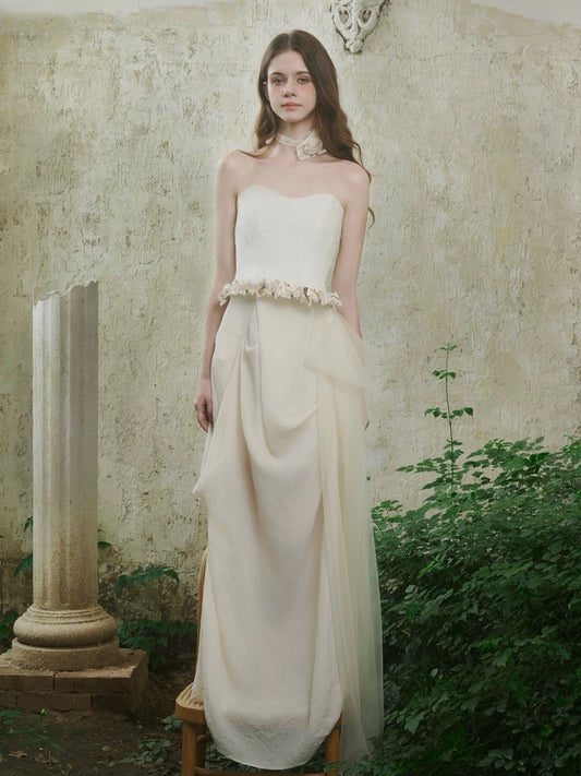 Crow Crew White Mist Corset Maxi Dress - PREORDER