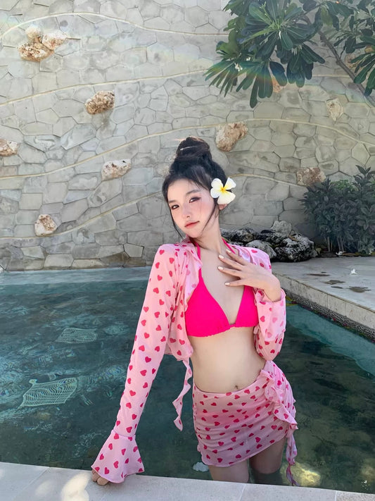 Heart On Me 4-Piece Bikini Set