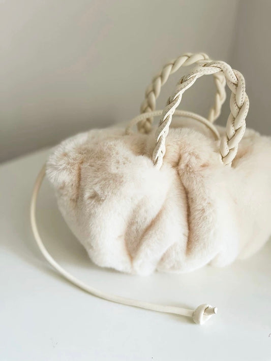 Ginevra Mini Clutch Bag Faux Fur
