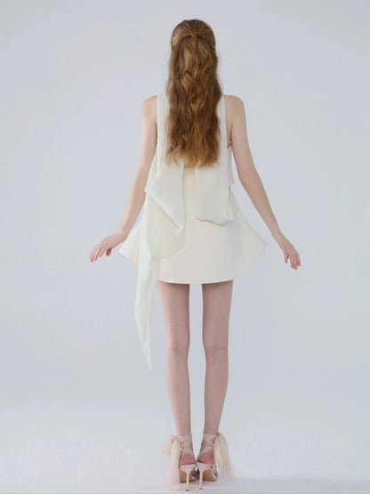 Moonlight Bandeau Neck Tie Mini Dress