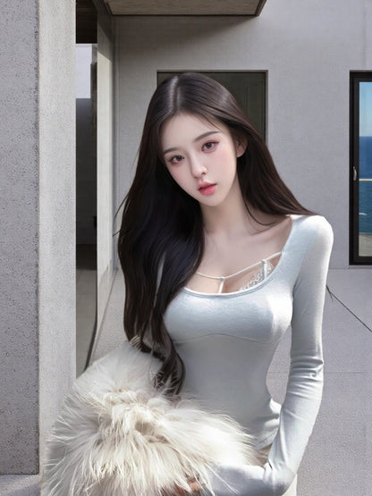 Kiara Baby Blue Lace 2 In 1 Top