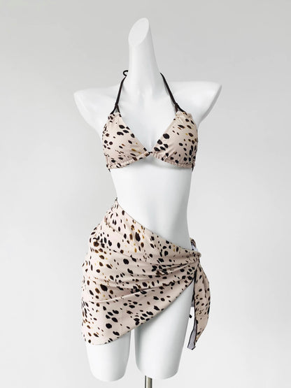 Cocoa Dune Three-Piece Bikini Set