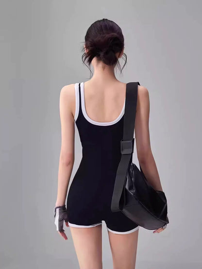 Noir Contrast One-Piece Swimsuit