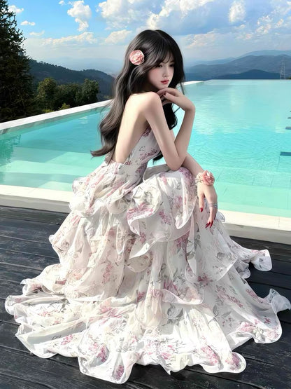Rosé Garden Maxi Dress
