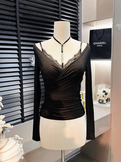 Cruella Diamanté Cami and Long Sleeve Top