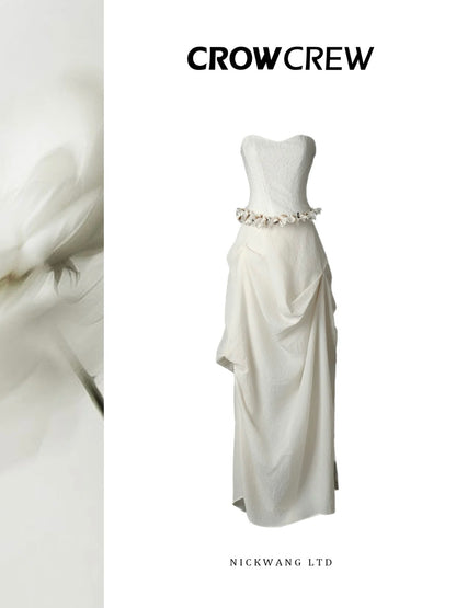 Crow Crew White Mist Corset Maxi Dress - PREORDER