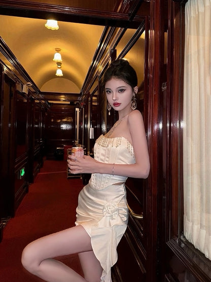 Eternal Grace Corset Top and Mini Dress Set