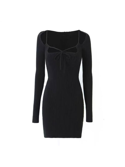 Midnight Hottie Knit Mini Dress