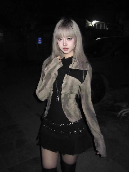 Venom Long Sleeve Top & Belt Skirt